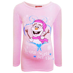 New Kids Girls Christmas T Shirt Freaky Snowman "You Melt My Heart" Fashion Top