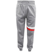 A2Z 4 Kids Girls Boys Tracksuit Designer's Plain Steel Grey Contrast With Red & White Stripes Fleece Hooded Hoodie Top Bottom Workout Running Jogging Suit Gymwear Joggers Age 5 6 7 8 9 10 11 12 13 Years