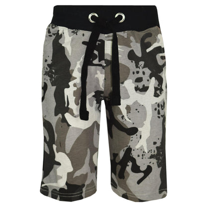Kids Snake Camo Print Top & Shorts Set Active Wear Girls Boys Age 5-13 years