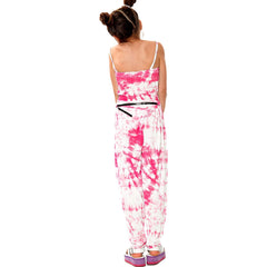 Kids Girls Jumpsuit Tie Dye Print Trendy Fahsion Playsuit All In One Jumpsuits