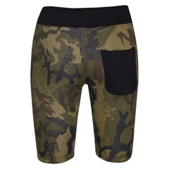 Kids Shorts Girls Boys Fleece Camouflage Panel Chino Short Knee Length Half Pant