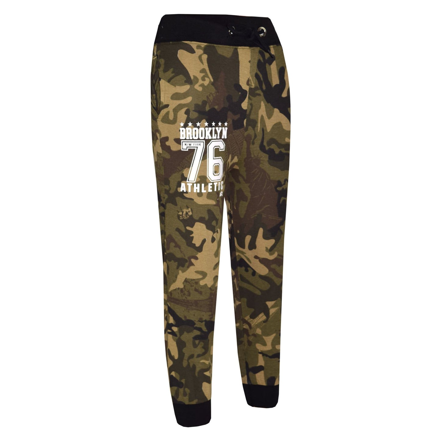 Boys Top Kids Designer Brooklyn 76 Camouflage T Shirt Tops & Trouser Set 5-13 Yr