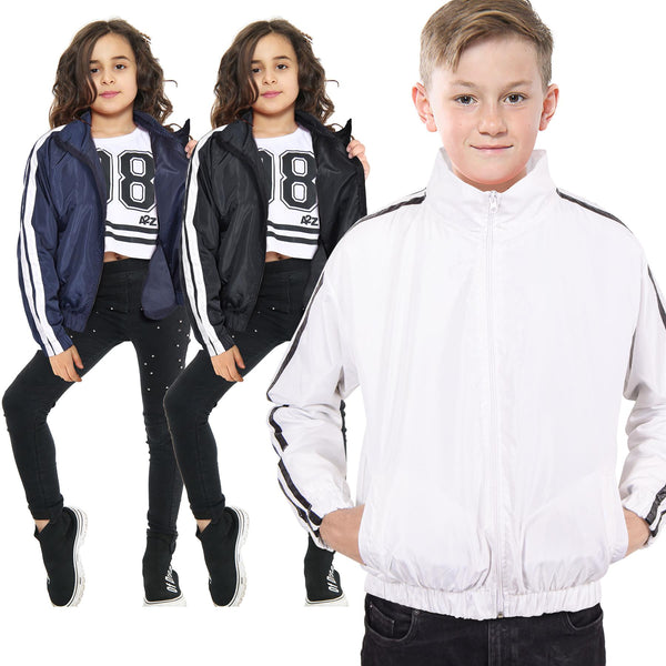 Kids Windbreaker Jacket Lightweight Zipper for Girls Boys Age 5-13 Years