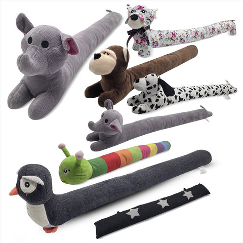 A2Z 3D Animal Face Draught Excluder 78cm Door Window Draft Wind Stopper for Dust