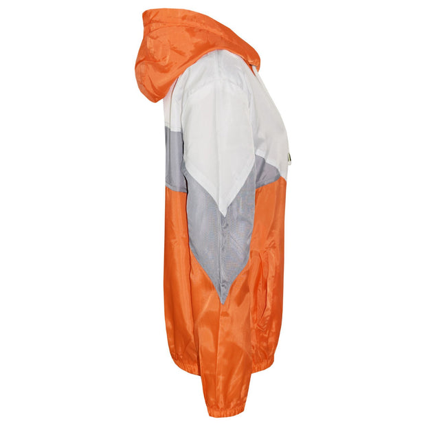 A2Z 4 Kids Windbreaker Orange Waterproof Raincoat Jackets Contrast Panels Shower Resistant Lightweight Hooded Coat Girls Boys Age 5-13 Years