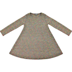 Kids Girls Swing Dress Long Sleeve Tweed Texture Flared Party Summer Dresses