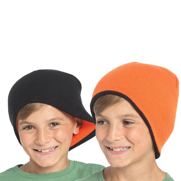 A2Z 4 Kids Boys Hat Reversible Beanies Caps Winter Warm Stylish Casual Hats