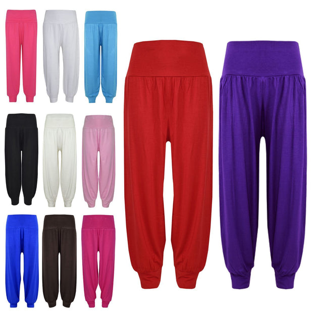 A2Z 4 Kids Girls Ali Baba Style Plain Color Fashion Trendy Trouser Age 2 3 4 5 6 7 8 9 10 11 12 13 Years