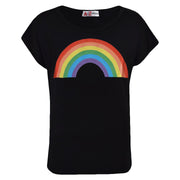 A2Z 4 Kids Girls T Shirts Rainbow Print Stylish Fahsion Trendy Summer Black T Shirt Tank Top & Tees New Age 5 6 7 8 9 10 11 12 13 Years