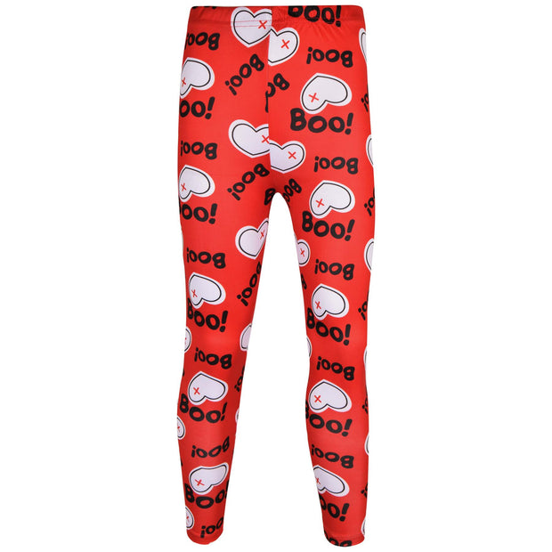 Girls Halloween Legging Spider Web Skull Print Leggings Fancy Costume 3-13 Years