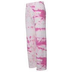 Kids Girls Palazzo Pink Flared Wide Leg Tie Dye Print Baggy Loose Summer Trouser