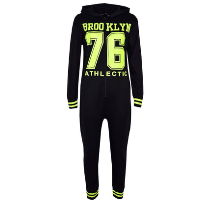 A2Z Onesie One Piece Kids Girls Boys Brooklyn Print Pyjamas Costume Gifts