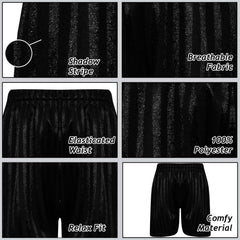 Kids Girls Boys Shadow Stripe PE Shorts Sports Football Gym School Short 2-13