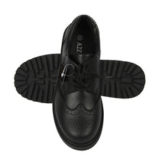 A2Z Girls Teens Ladies Brogue School University Office Lace Up PU Leather Shoes