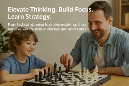 A2Z Classic Folding Chess Set With 32 Pieces Strategy Game Kids & Adults Age 8+
