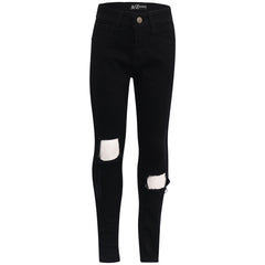 Kids Girls Skinny Ripped Jeans Denim Stretchy Fashion Pants Jeggings 5-13 Years