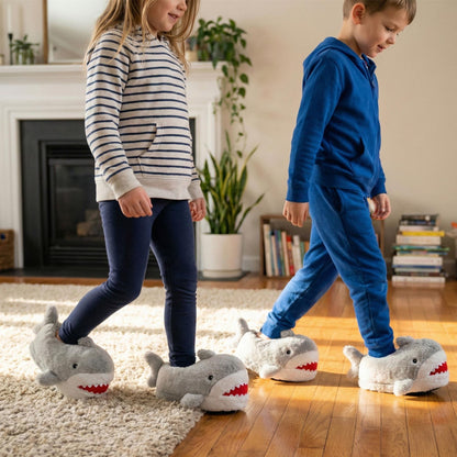 A2Z 4 Kids Boys Girls Cute Animal Slippers Non-Slip Winter Plush Warm Baby Shoes