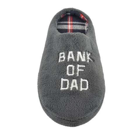 A2Z Mens BANK OF DAD Mule Slippers Adult Quilted Puffer Slip-On House Shoes