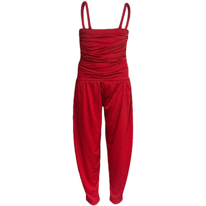 Girls Jumpsuit Kids Plain Color Trendy Playsuit All In One Jumpsuits 5-13 Years