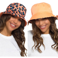 Womens Reversible Bucket Hat Summer Foldable Sun Hat UV Protection For Camping
