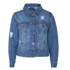 Kids Boys Denim Jacket Ripped Jeans Fashion Jackets Coat Age 3-13 Years