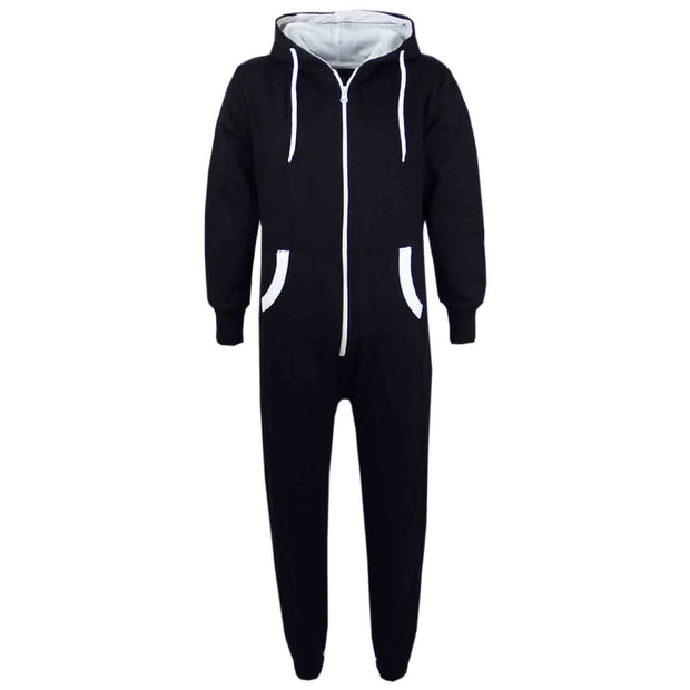 Kids Boys Girls Unisex Onesie Super Soft Fleece Hooded Zip Up Jumpsuit Loungewear Costume