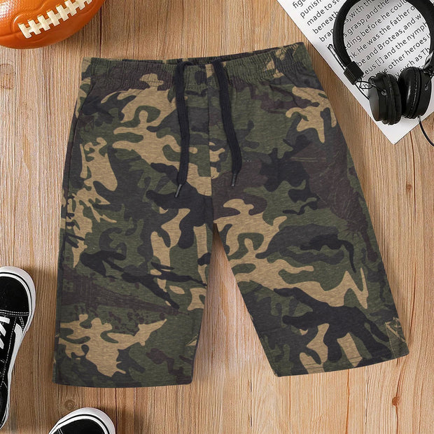 A2Z 4 Kids Boys 100% Cotton Shorts Comfort Stretch Camo Green Pants Trendy Casual Summer Cool Lightweight Shorts For Boys Age 5 6 7 8 9 10 11 12 13 Years - A2Z 4 Kids