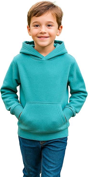 Girls Boy Plain & Tie Dye Print Sweatshirt Pullover Hooded Jumper PE School Coat