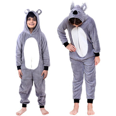 Kids Fleece A2Z Onesie One Piece Jumpsuit Koala Pyjamas Gift For Boys Girls 2-13