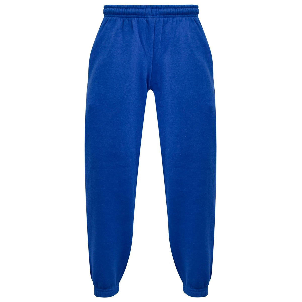 Kids Girls Boys Plain Jogging Bottoms Cuffed Joggers Sweatpants Trousers 2-14 Yr