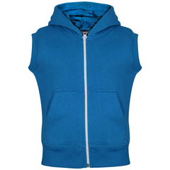 Kids Hooded Gilet Jacket Fleece Fabric No Sleeve Zipper Coat Boys Age 5-13 Year