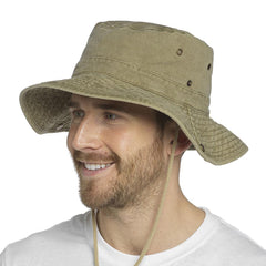 Mens Sun Hats Safari UV Protection Hat Breathable With Adjustable Chin Strap