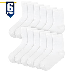 Kids Boys Girls Back to School Cotton Rich Plain Ankle School Socks Pack 6