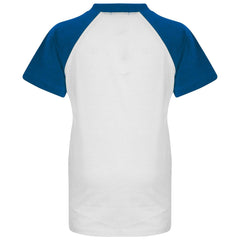 A2Z 4 Kids Raglan Style T Shirt Colour Contrast Top Short Sleeve Blue Super Soft Comfy Loungewear Dress Up Gifts for Children Girls & Boys Age 5-13 Years - A2Z 4 Kids