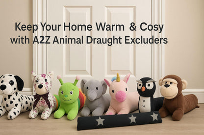 A2Z 3D Animal Face Draught Excluder 78cm Door Window Draft Wind Stopper for Dust