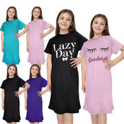 A2Z 4 Kids Girls Night Dress Nightgown Sleepwear Nightie Short Sleeve Nightwear Nighty for Kids 5 6 7 8 9 10 11 12 13 14 Years - A2Z 4 Kids