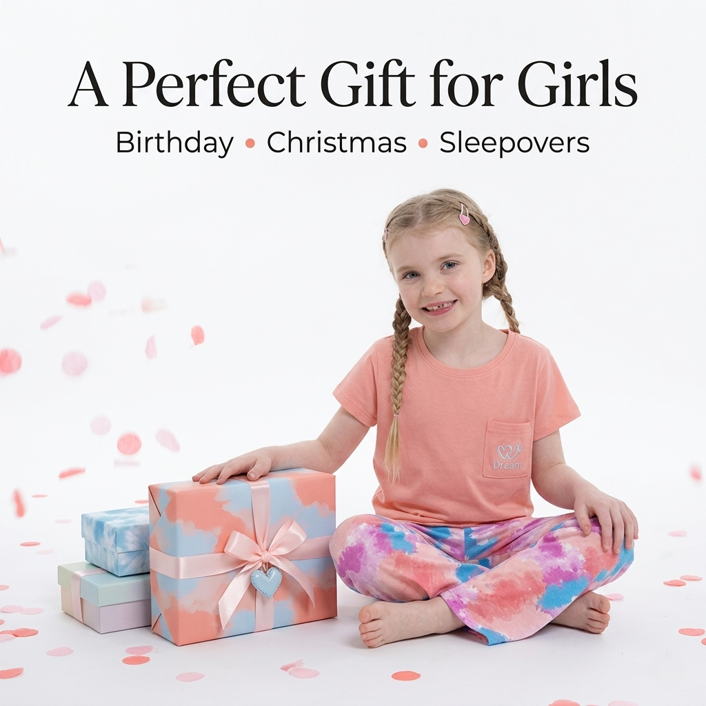 A2Z 4 Kids Girls Short Sleeve Pyjamas Set 2 Piece Comfortable Sleepwear Set