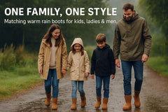 Kids Girls Boys Mens Ladies Camel Wellies Waterproof Rain Boots Non Slip Sole