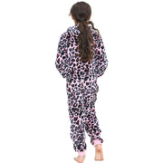 A2Z 4 Kids Girls Onesie Leopard Pyjama Sets Onesie One Piece Hooded All In One