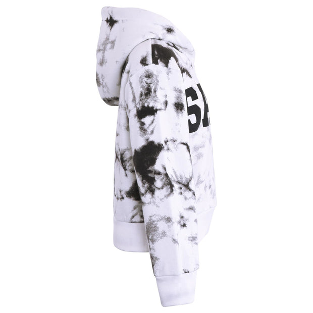 A2Z 4 Kids Girls Tracksuit Designer's Tie Dye Sassy Print Fleece Black Hooded Crop Top Bottom Jogging Suit Joggers Age 5 6 7 8 9 10 11 12 13 Years