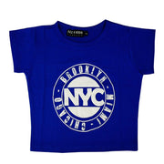 Kids Girls NYC BROOKLYN MIAMI CHICAGO Print Crop Top T Shirt Age 7-13 Years