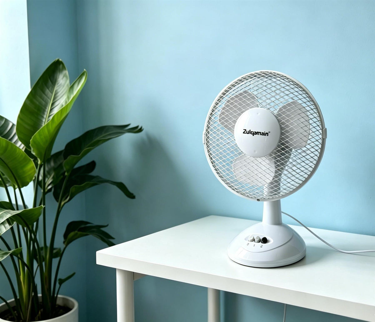 9 Inch Desk Fan with Oscillation and Tilt Angle Design with 2 Speed Settings