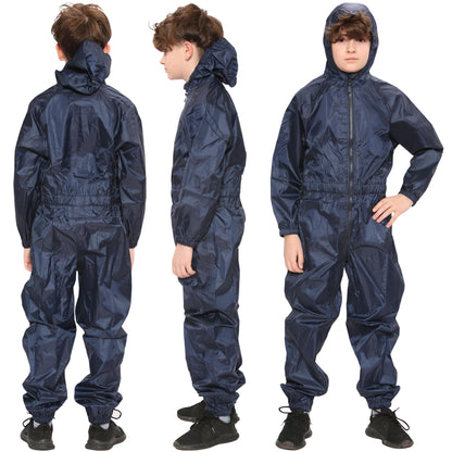 Girls Boys Raincoat Kids Puddle Suit All in One Waterproof Hooded Rainsuit