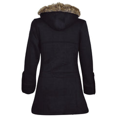 GIRLS COAT KIDS FLEECE PARKA JACKET LONG FAUX FUR HOODED SUMMER COATS AGE 7-13Y
