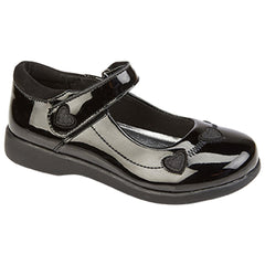 Kids Girls Mary Jane Patent School Shoes PU Leather Ballet Flat Low Heel Loafers - A2Z 4 Kids