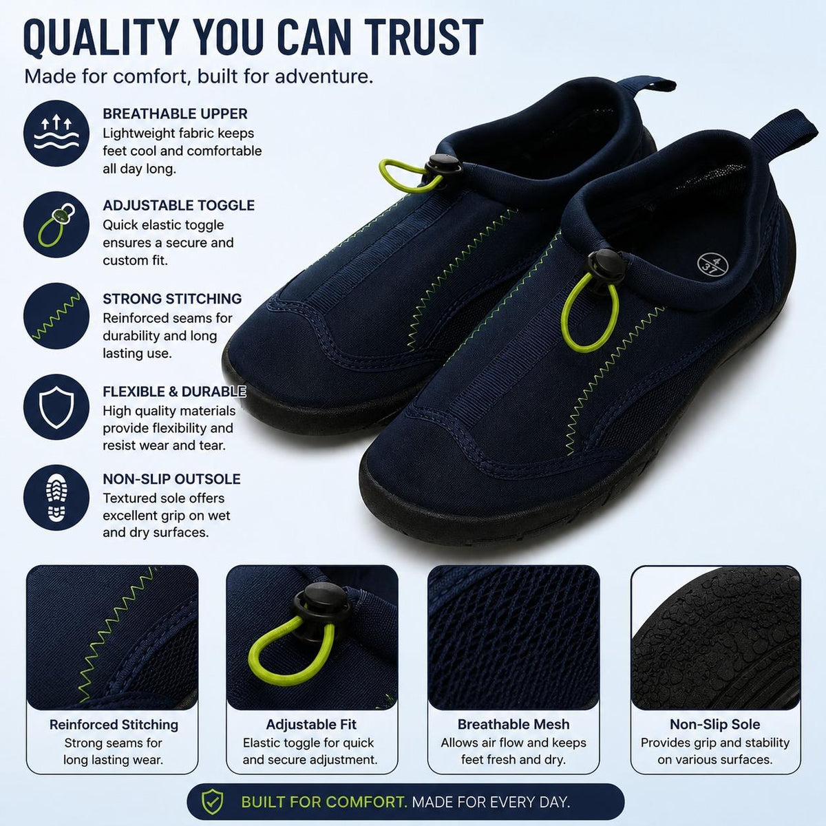 A2Z Mens Aqua Swim Shoes Neoprene Water Beach Pool Footwear UK 7 to 11