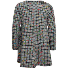 Kids Girls Swing Dress Long Sleeve Tweed Texture Flared Party Summer Dresses