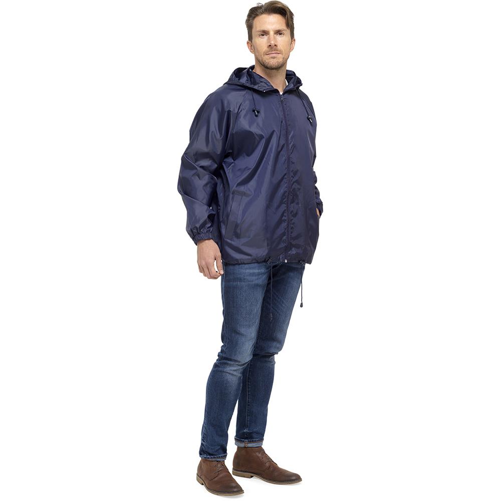 A2Z Men Waterproof Jacket Windbreaker Hooded Lightweight Outdoor Raincoat M-XL