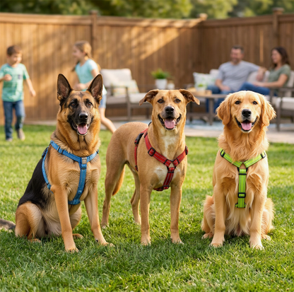A2Z Dog Collar Harness And Lead Set Reflective Adjustable Walking Set