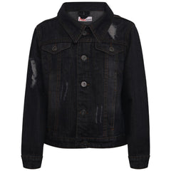 Kids Boys Denim Jacket Ripped Jeans Fashion Jackets Coat Age 3-13 Years